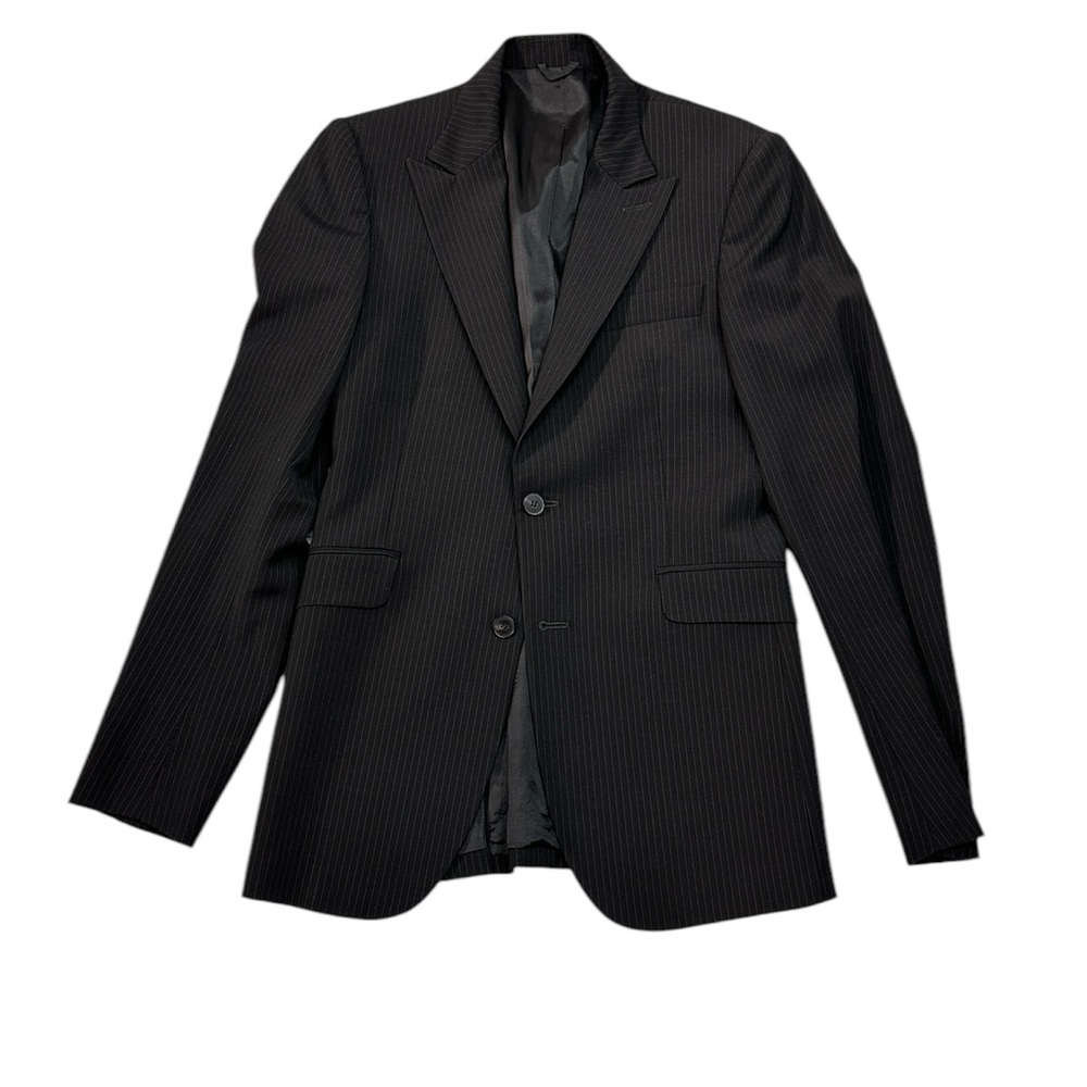 Costume National Homme Black Pinstripe Wool Suit